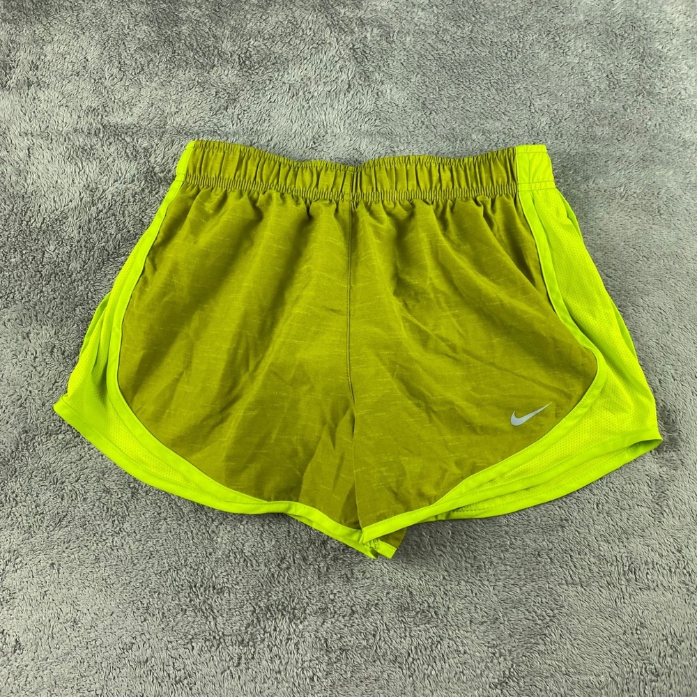 Nike Dri Fit Tempo Running Shorts Womens Size Small Lime Green